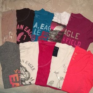 Lot of 10 American Eagle shirts